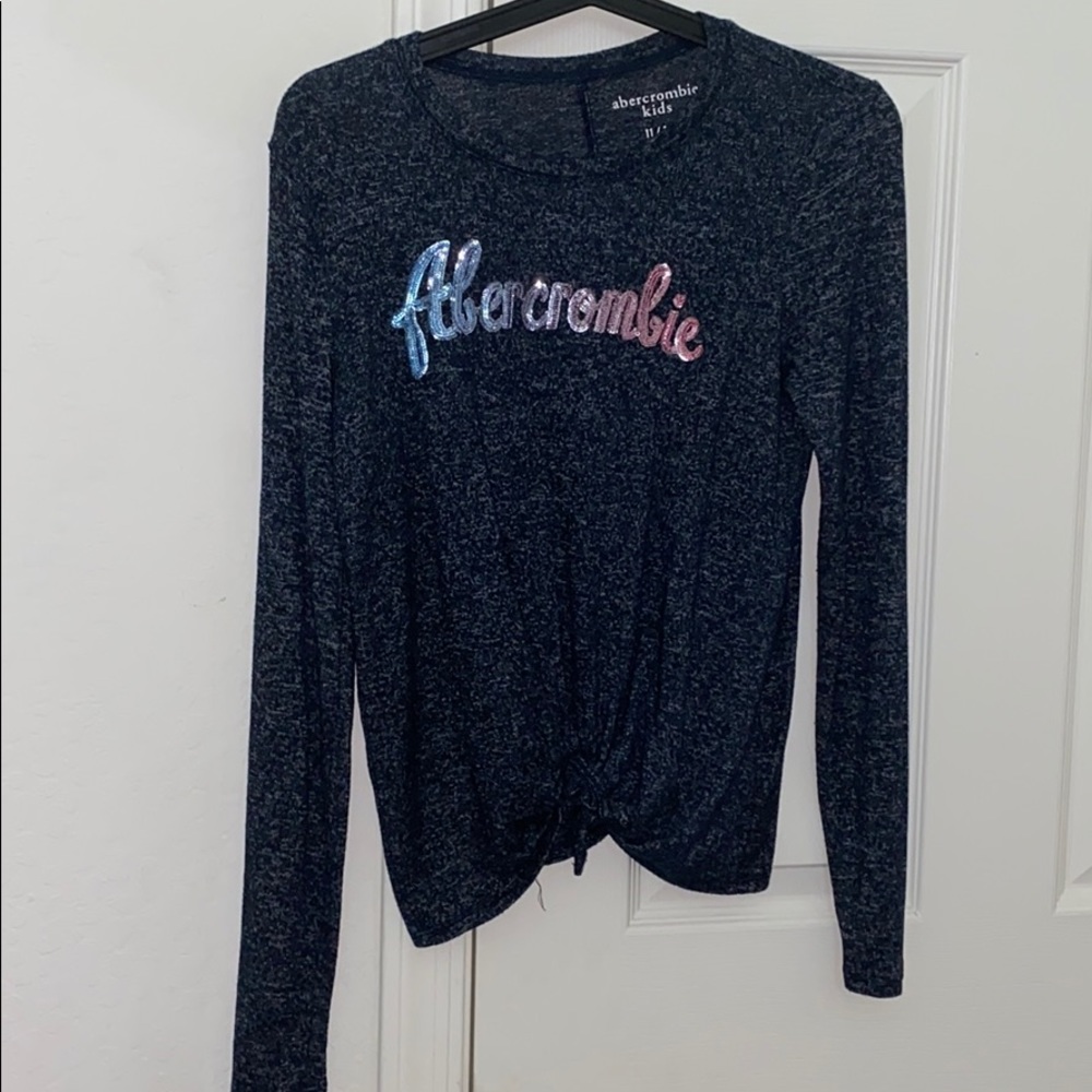 Abercrombie Kids Navy Blue Sequin Long Sleeve